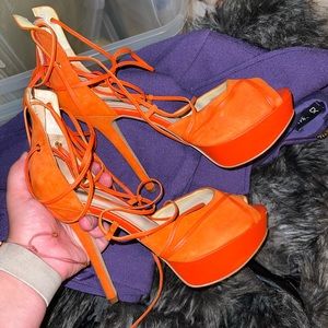 Orange Guess heels